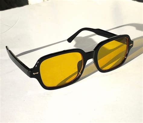 yellow frames sunglasses|yellow tinted sunglasses for men.